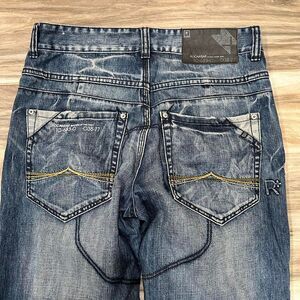 Vintage Rocawear R+ Classic Fit Dark Wash Grunge Denim Jeans